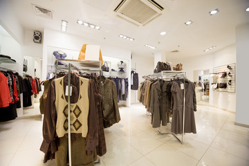 Premise of shop of clothes, Autumn collection