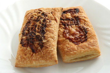 puff pastry with cheese and tomato paste