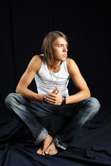 young thoughtful man