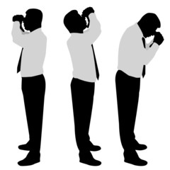 businessman looking binoculars