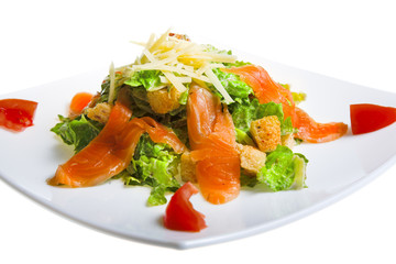 caesar salad with salmon