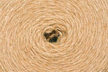 Natural background - a bobbin with rough cord