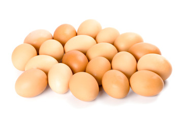 twenty brown eggs