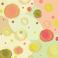 The image with colored ovals on bright yellow background