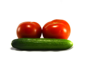 tomatoes and cucumbers