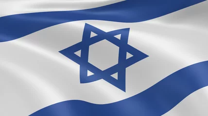 Foto op Plexiglas Israeli flag in the wind © nmcandre