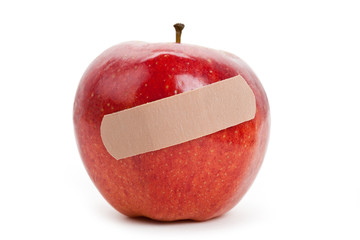 Red apple and Bandage