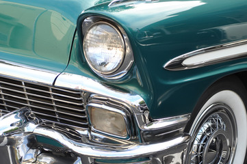 Obraz na płótnie Canvas Niebieski Vintage samochodów