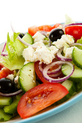 Vegetable salad with cheese