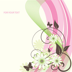 Abstract flowers background with place for your text