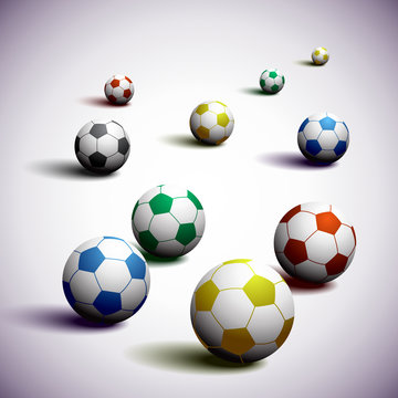 South Africa Soccer Balls Background