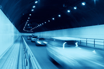 Urban night traffics view. Focus on the road. .