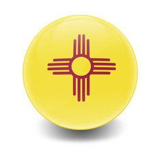 Esfera brillante con bandera Nuevo Mexico