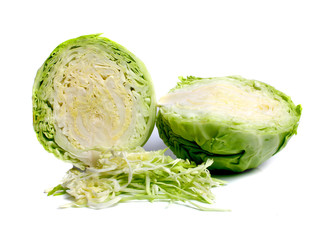 cabbage cut on two halves