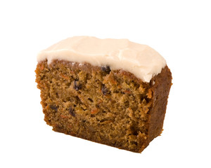 Carrot cake isolated