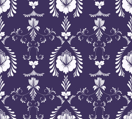 Beauty decorated seamless floral pattern