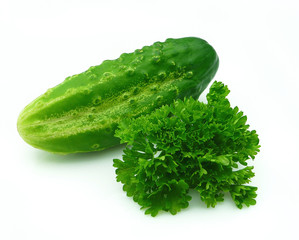 Cucumber with parsley