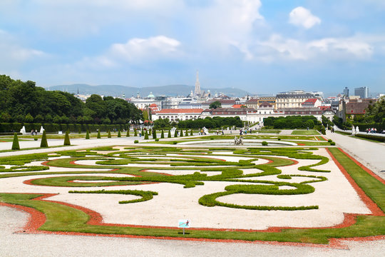 Beautiful garden of Belvedere Palace