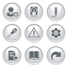 Gray web buttons 6