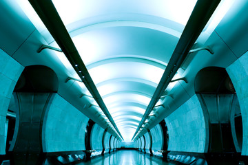 Obraz premium dark green hall