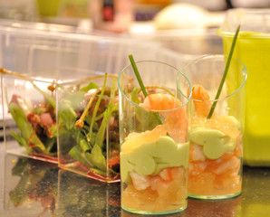 Verrines aux crevettes