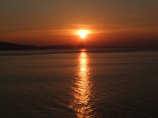 Sonnenuntergang in Kroatien an der Küste