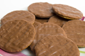 galletas cubiertas de chocolate