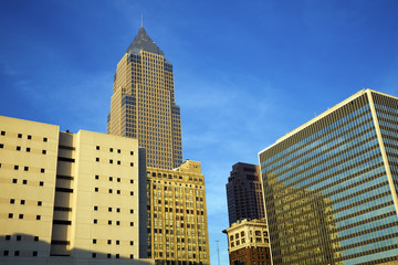 Fototapeta na wymiar Wieżowce w Cleveland