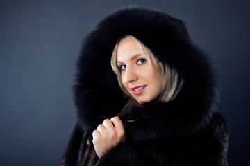 Woman in a fur coat