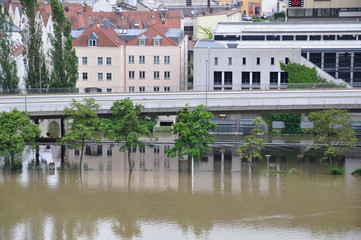 Hochwasser - Passau, Donau im Juni 2010