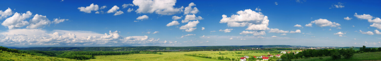 beautiful panorama of Arges county landscape in spring