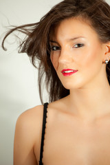 Obraz premium frau im Wind