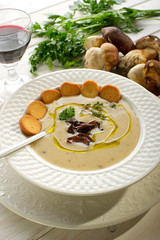 cep soupe- crema di funghi porcini e crostini