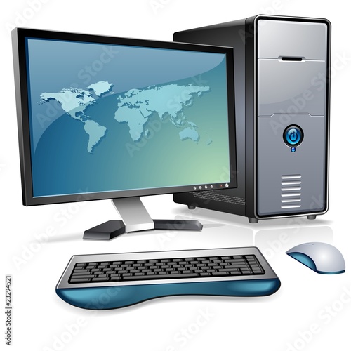 "Realistic Desktop Computer" Stockfotos und lizenzfreie Vektoren auf