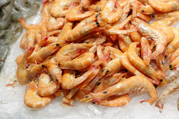 Prawns at market