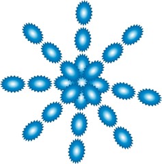 Vector illustration of textured snowflake