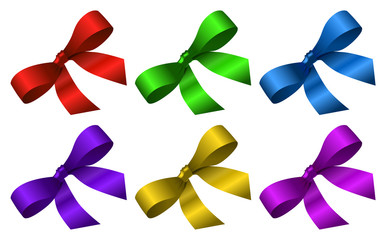 set of colourful ribbons