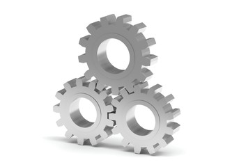3D gear  isolated on white