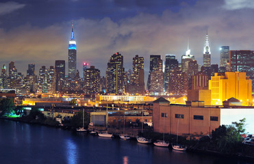 Midtown Manhattan beyond the Queens shore