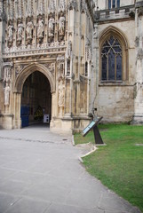 Entrance of Gloucester Cathedral (sculptures detail)