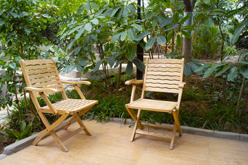 Obraz premium Chair in Chinese gardens