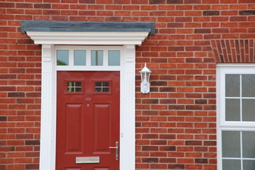 Red brick house (detail)