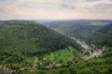 Fototapeta na wymiar Elbe Sandstone Mountains - Twierdza Königstein