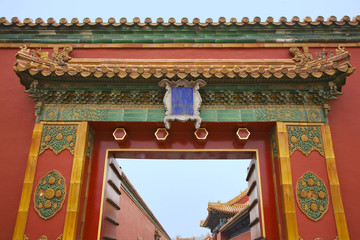 chine; beijing; cité interdite : porte