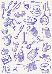 Kitchen doodles set