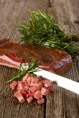 slice bacon - pancetta affettata