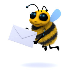 3d Bee carries a letter
