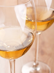 Glasses of white wine