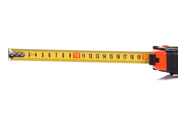 tape measure on white