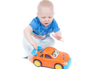 Little boy in studio